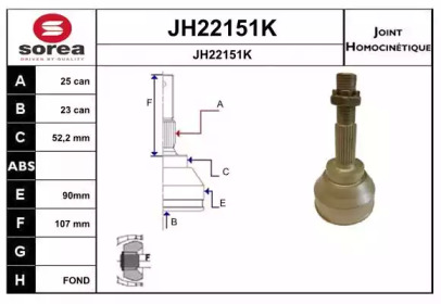 Шарнирный комплект (SNRA: JH22151K)