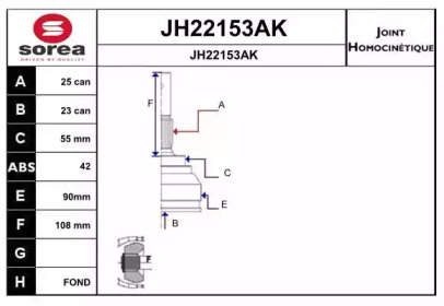 Шарнирный комплект (SNRA: JH22153AK)