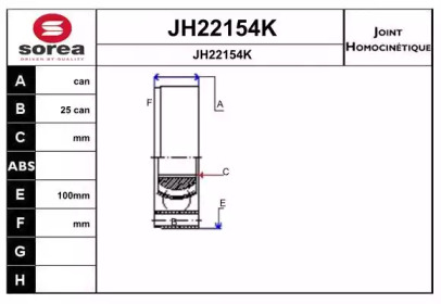 Шарнирный комплект (SNRA: JH22154K)