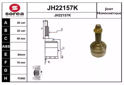 Шарнирный комплект (SNRA: JH22157K)