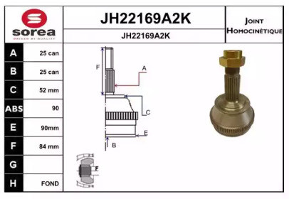 Шарнирный комплект (SNRA: JH22169A2K)