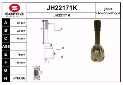 Шарнирный комплект (SNRA: JH22171K)