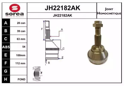 Шарнирный комплект (SNRA: JH22182AK)