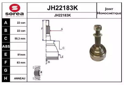 Шарнирный комплект (SNRA: JH22183K)