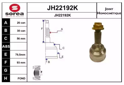 Шарнирный комплект (SNRA: JH22192K)