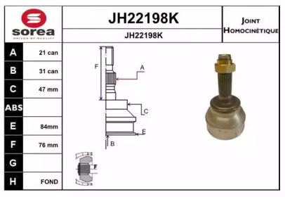 Шарнирный комплект (SNRA: JH22198K)