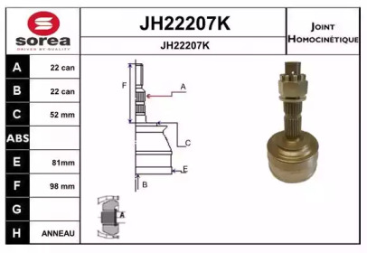 Шарнирный комплект (SNRA: JH22207K)