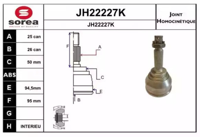 Шарнирный комплект (SNRA: JH22227K)