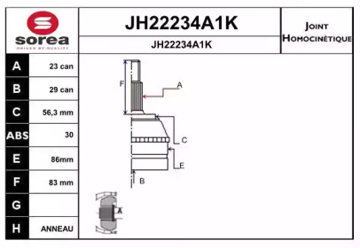 Шарнирный комплект (SNRA: JH22234A1K)