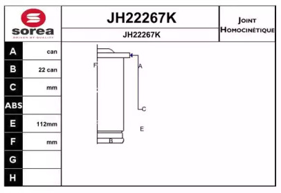 Шарнирный комплект (SNRA: JH22267K)