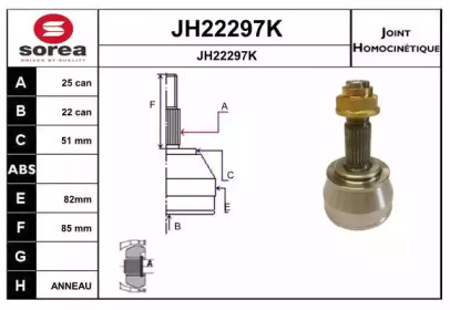 Шарнирный комплект (SNRA: JH22297K)