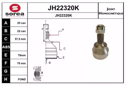 Шарнирный комплект (SNRA: JH22320K)