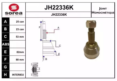 Шарнирный комплект (SNRA: JH22336K)