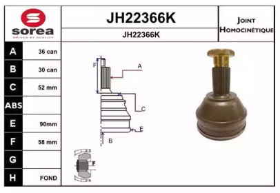 Шарнирный комплект (SNRA: JH22366K)