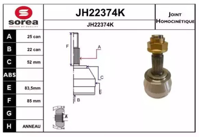 Шарнирный комплект (SNRA: JH22374K)