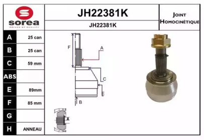 Шарнирный комплект (SNRA: JH22381K)