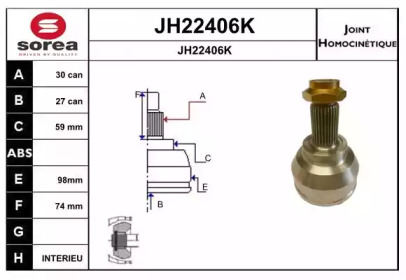 Шарнирный комплект (SNRA: JH22406K)