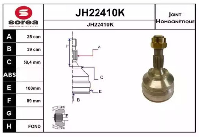 Шарнирный комплект (SNRA: JH22410K)