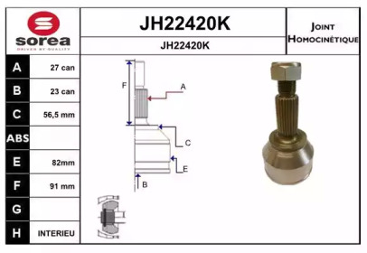 Шарнирный комплект (SNRA: JH22420K)