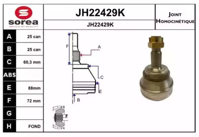 Шарнирный комплект (SNRA: JH22429K)