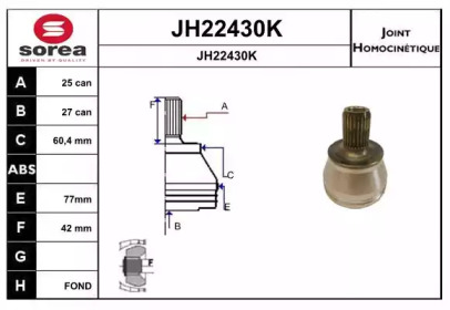 Шарнирный комплект (SNRA: JH22430K)