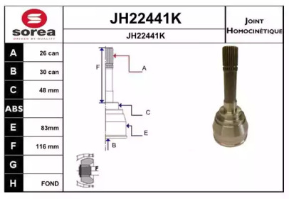 Шарнирный комплект (SNRA: JH22441K)