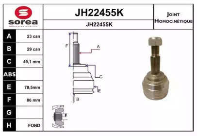 Шарнирный комплект (SNRA: JH22455K)