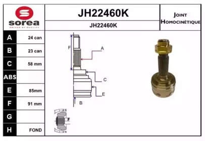 Шарнирный комплект (SNRA: JH22460K)