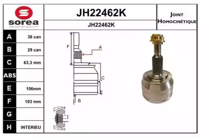 Шарнирный комплект (SNRA: JH22462K)