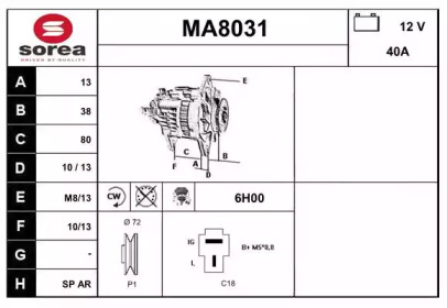 Генератор (SNRA: MA8031)