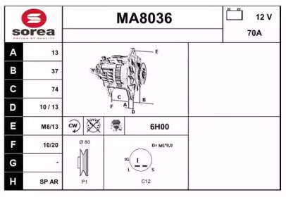 Генератор (SNRA: MA8036)