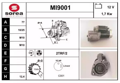 Стартер (SNRA: MI9001)