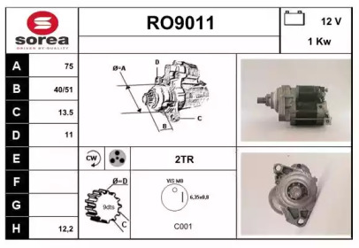 Стартер (SNRA: RO9011)