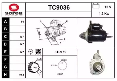 Стартер (SNRA: TC9036)