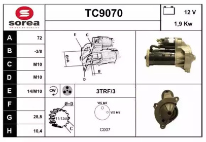 Стартер (SNRA: TC9070)