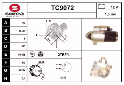 Стартер (SNRA: TC9072)