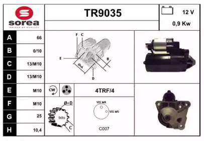 Стартер (SNRA: TR9035)