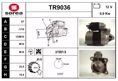 Стартер (SNRA: TR9036)