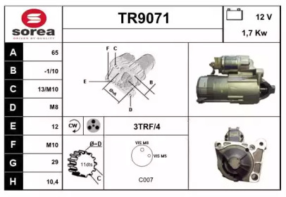 Стартер (SNRA: TR9071)