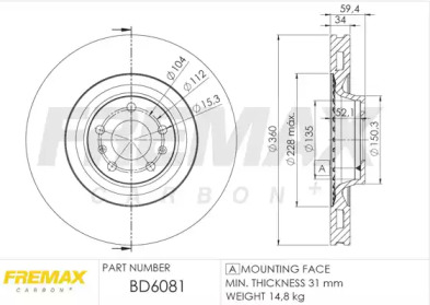 Тормозной диск (FREMAX: BD-6081)