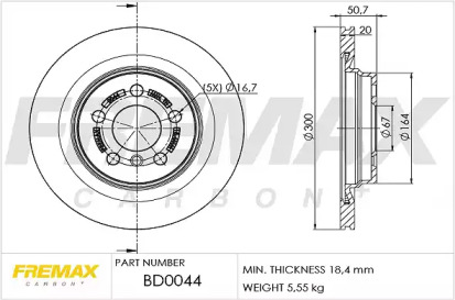 Тормозной диск (FREMAX: BD-0044)