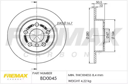 Тормозной диск (FREMAX: BD-0045)