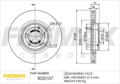 Тормозной диск (FREMAX: BD-0107)