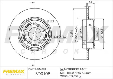 Тормозной диск (FREMAX: BD-0109)