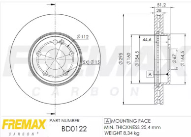 Тормозной диск (FREMAX: BD-0122)