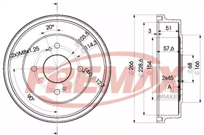 Тормозный барабан (FREMAX: BD-0349)