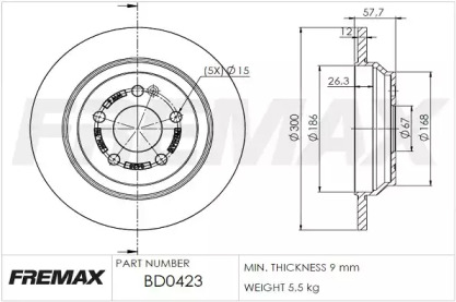 Тормозной диск (FREMAX: BD-0423)