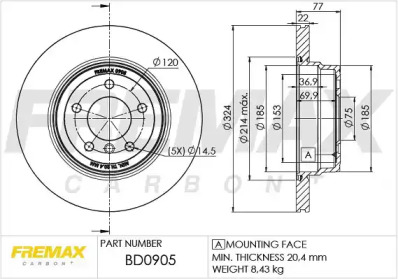 Тормозной диск (FREMAX: BD-0905)