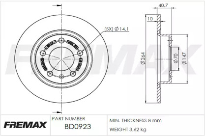 Тормозной диск (FREMAX: BD-0923)