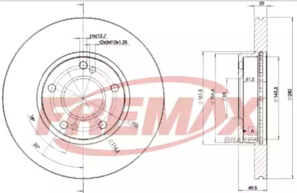 Тормозной диск (FREMAX: BD-1057)